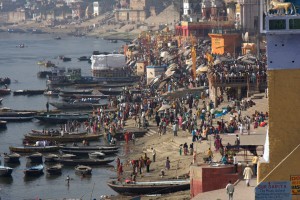 The ghats on the Ganges, Varinasi, India.  Photo courtesy: Dave Adair